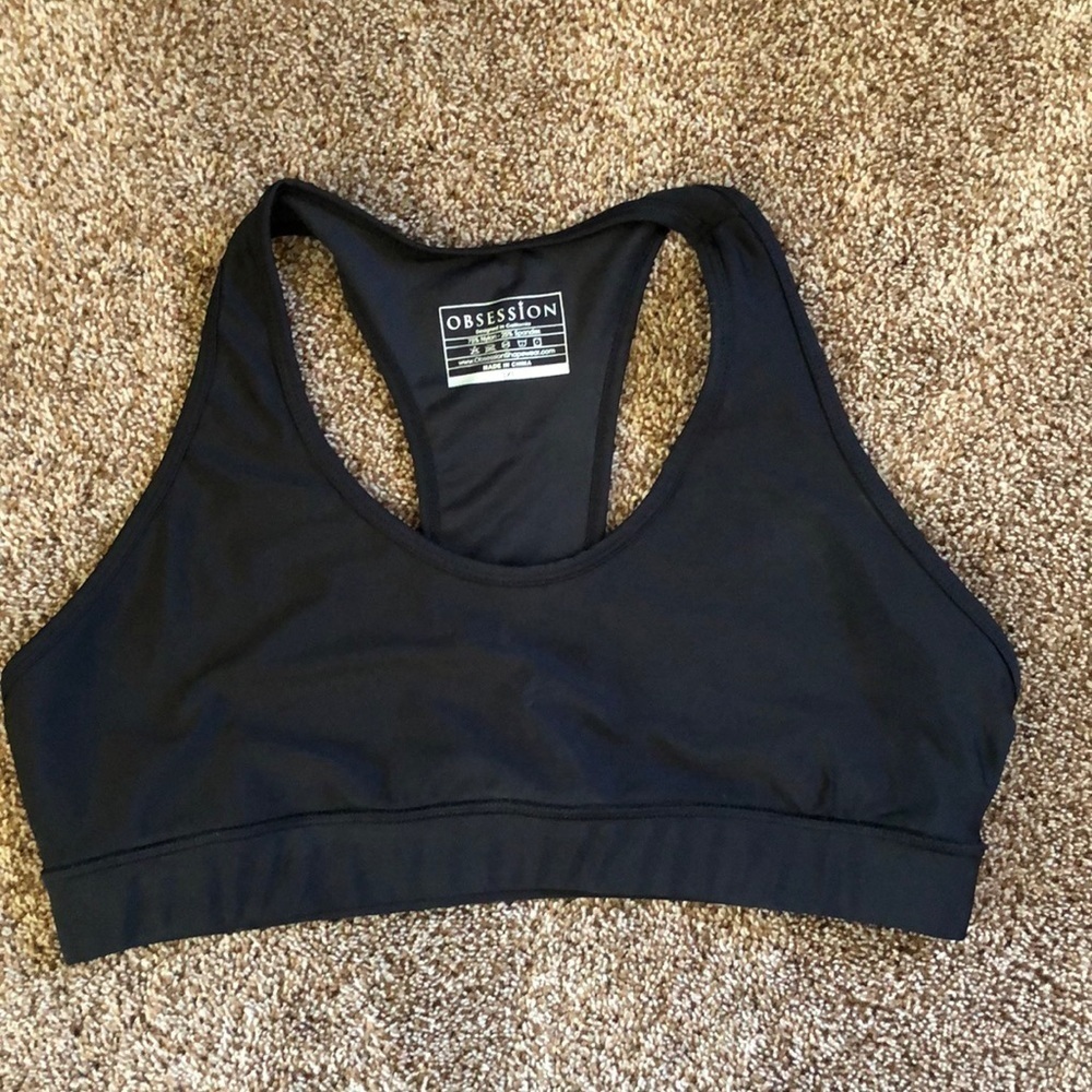 Obsession Shapewear Classic Black Sports Bra Size 3XL
